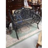 Cast iron garden bench in the Classical design.