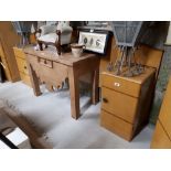 Art Deco maple and rosewood veneered headboard and bedside lockers.