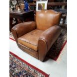 1940s leather club chair.