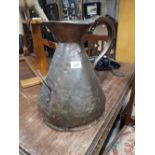 Georgian copper four gallon jug.