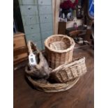 Selection of wicker baskets.