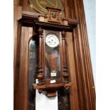 Victorian mahogany spring driven wall clock.
