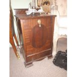 Edwardian mahogany log box.