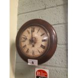 Victorian mahogany spring driven wall clock.