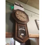 Victorian mahogany drop dial Regulator clock.