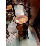 Edwardian mahogany cake stand.