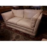 Upholstered two seater couch.