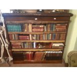 Regency mahogany open bookcase with four shelves.