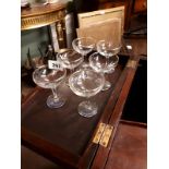 Set of six Babysham glasses.