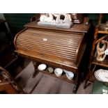 Edwardian mahogany roll top desk.