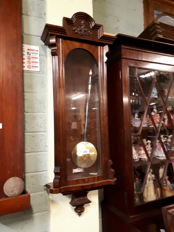 Victorian walnut Vienna wall clock case.