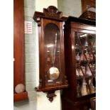 Victorian walnut Vienna wall clock case.