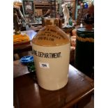 JUNIOR ARMY AND NAVY STORES DUBLIN Wine Department stone ware flagon.