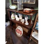 19th C. carved mahogany dumbwaiter.