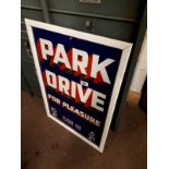 Park Drive For Pleasure enamel sign.