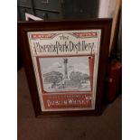 The Phoenix Park Dublin Whiskey framed advertisement.