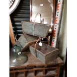 Collection of three 1920's wooden fruit baskets.