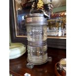 19th C. brass and glass ships lantern.