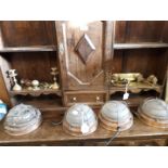 Selection of brass door furniture.