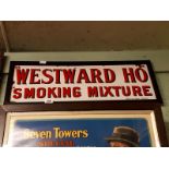 Western Ho Smoking Mixture enamel sign.