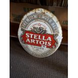 1950s tinplate Stella Artois advertising sign.