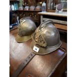 19th. C. French brass fireman's helmet.