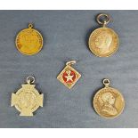 Cinque medaglie militari, tre italiane e due austriache. Prima guerra mondiale.