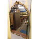 20TH CENTURY ARCHED BEVEL EDGED MIRROR