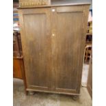 18TH CENTURY OAK CUPBOARD ON LATER TURNED LEGS