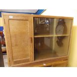 MID 20TH CENTURY GOOD FURNITURE LIMITED GLAZED OAK CABINET