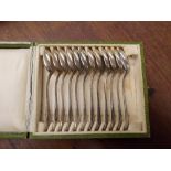 CASED SET OF TWELVE DECORATIVE TEASPOONS