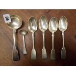 FOUR NEWCASTLE SILVER SPOONS,