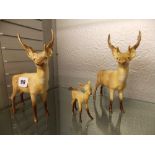 TWO BESWICK STANDING STAGS 981 AND DOE 999A