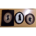 THREE I9TH CENTURY SILHOUETTES IN OVAL FRAMES