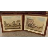 PAIR OF 19TH CENTURY ENGRAVINGS BY C. HUNT, QUICKSILVER ROYAL MAIL AND OUR IN HAND 42 X 34.