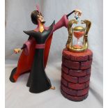 VILLAINS ALADDIN-OH MIGHTY EVIL MONE JAFAR1998 AND COBRA HOUR GLASS