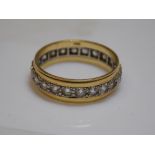 I8CT GOLD DIAMOND CHIP ETERNITY BAND