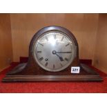 OAK CASED NAPOLEON HAT CLOCK