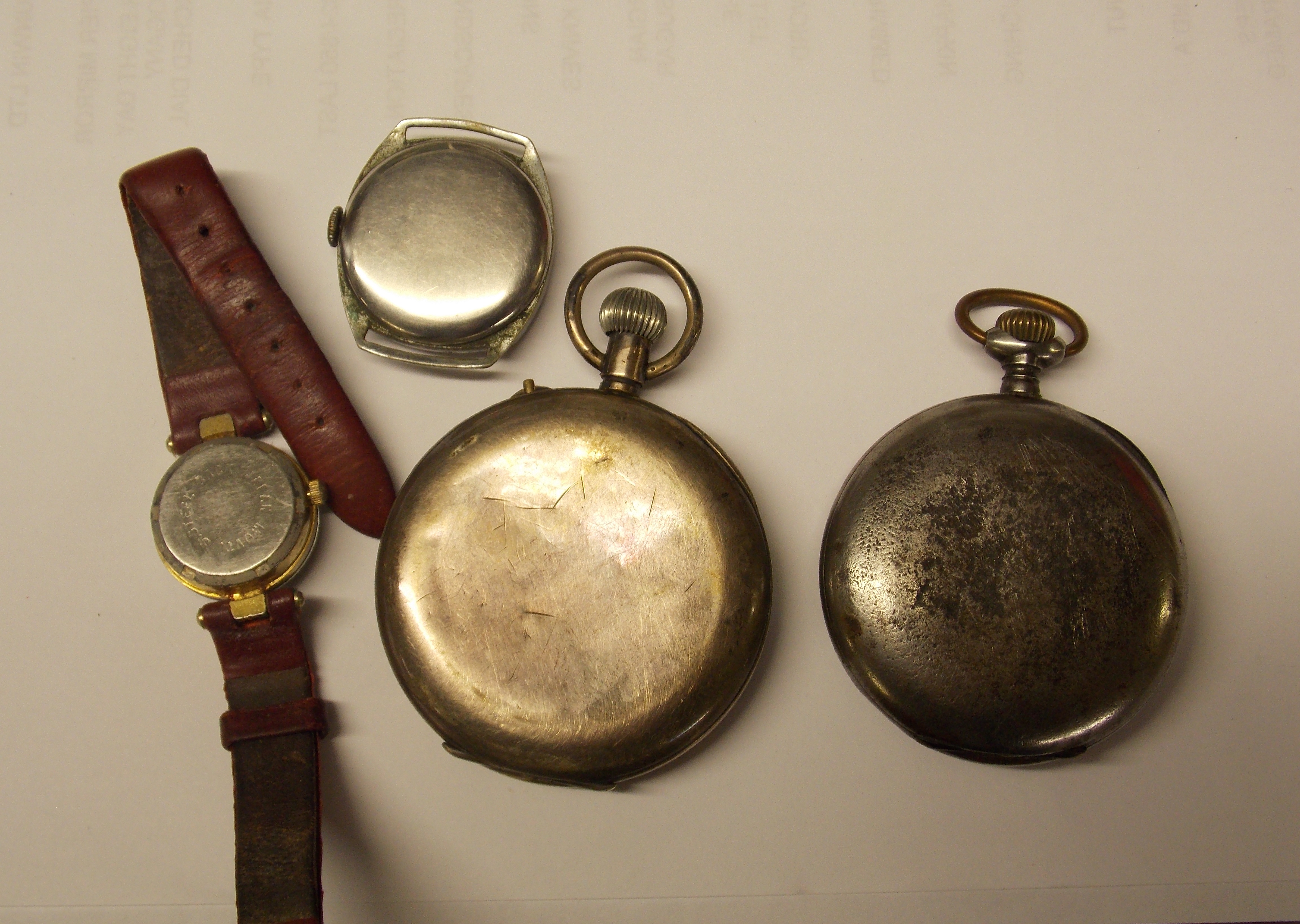 BAG OF TWO POCKET WATCHES AND TWO WRIST WATCHES A/F - Image 2 of 4