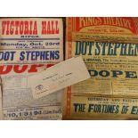 FOLIO OF PRE AND INTER WAR THEATRICAL SCRIPTS,ADVERTISING POSTERS AND PLAYS,