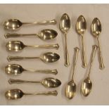 BAG OF TWELVE SILVER TEASPOONS