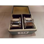 BOXED PAIR OF SILVER NAPKIN RINGS