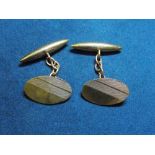 PAIR OF 9CT GOLD CUFF LINKS