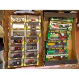 UNIVERSAL HOBBIES TRACTOR COLLECTION IN 2 TRAYS WITH 14 VARIOUS 1/43 MODELS AND 6 TRACTOR SETS BY