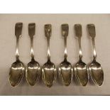 SET OF SIX EDINBURGH SILVER SPOONS