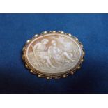 9CT ROSE GOLD MOUNTED SHELL CAMEO