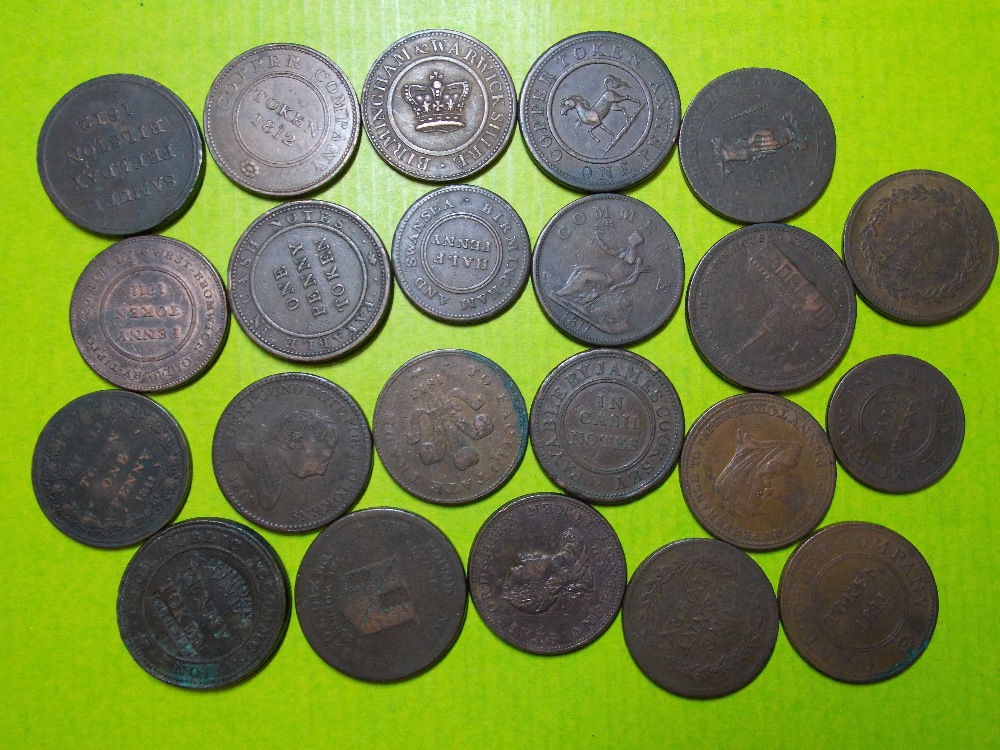 A SELECTION OF WORKHOUSE AND ONE PENNY AND HALF PENNY TOKENS MAINLY WEST MIDLANDS INCLUDING - Image 2 of 2