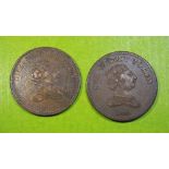 PAYABLE AT ELLSTON ROYAL EXCHANGE 1881 ONE PENNY TOKEN