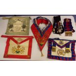 MASONIC REGALIA INCLUDING MEDALLIONS,