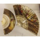 TWO 18TH CENTURY STYLE FANS